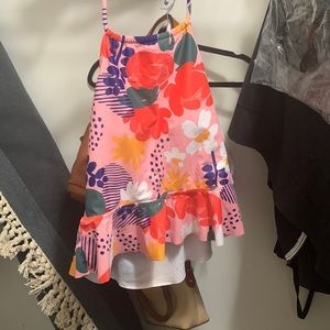 NWT Beachsissi pink peplum swimsuit top